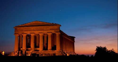 Agrigento Temple at Night