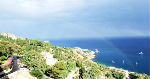 Looking out on Taormina Coast